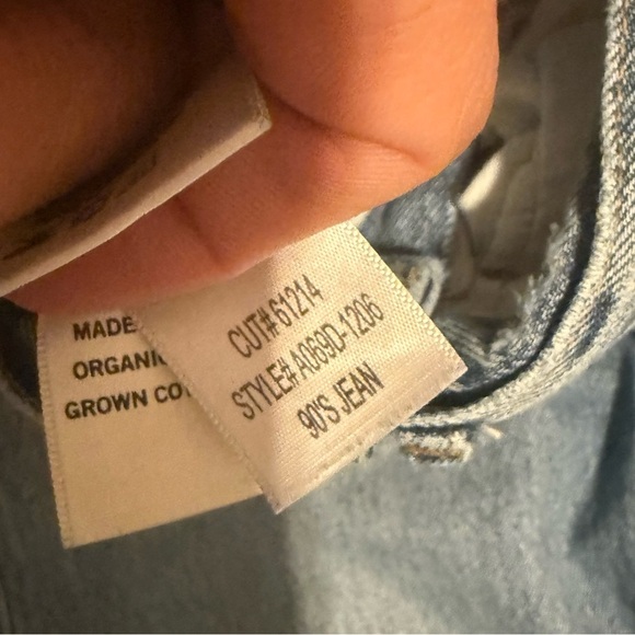 AGOLDE 90s Jean Distressed Loose Fit Denim Straight Leg Light Wash size 23 - Picture 5 of 5